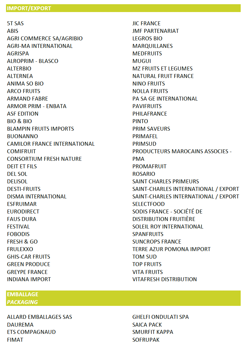 Exhibitors List 2024 Salon professionnel medFEL